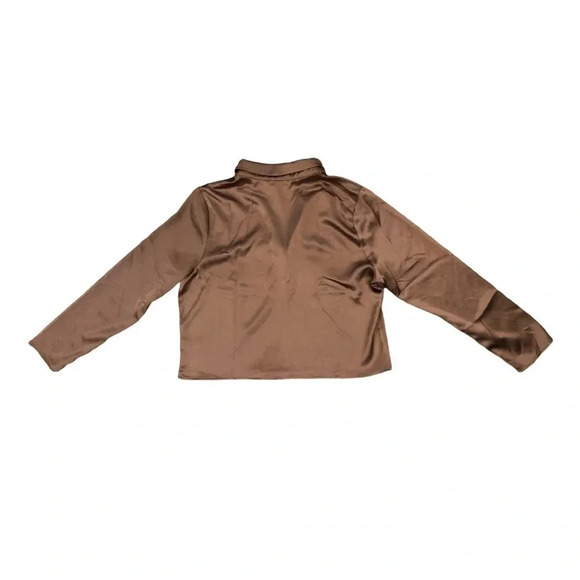 Pleione Satin Blouse | Copper | Size XL - Picture 2 of 5